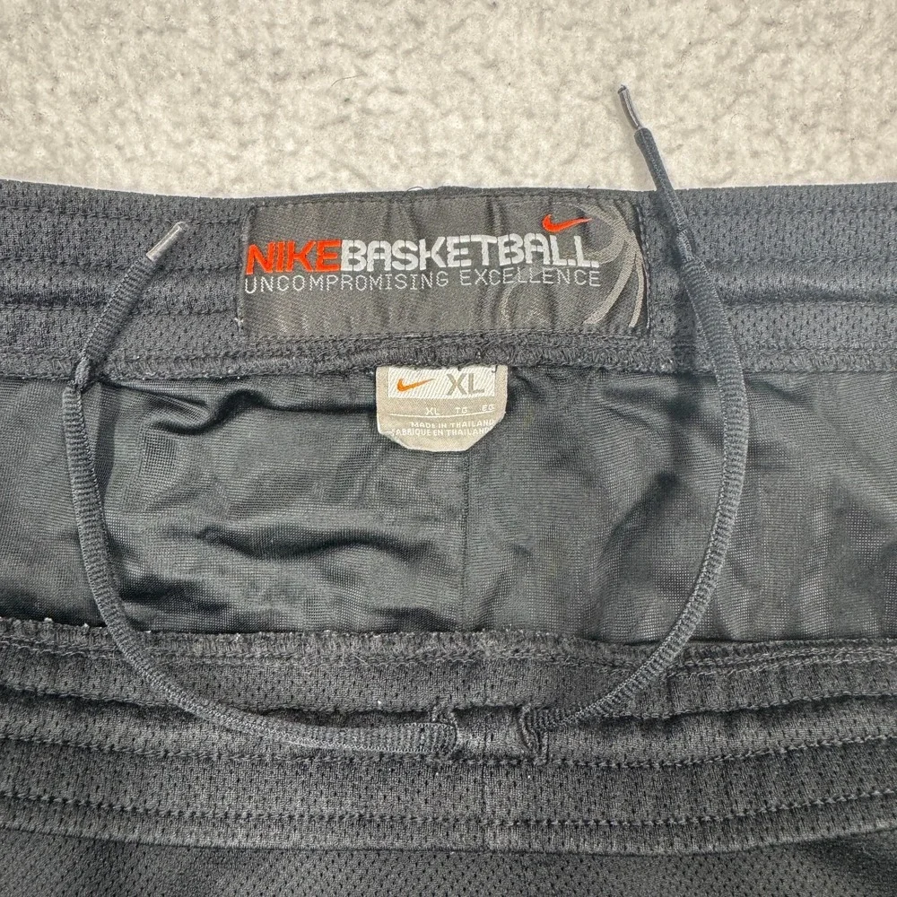 Vintage‎ Nike Basketball Shorts Black Mesh Athletic Training 9 Inseam Men's XL